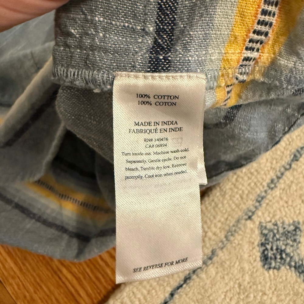 FAHERTY Hailee Stripe Trim Shift Dress In Indigo Ombre Stripe Size Small - Picture 9 of 12
